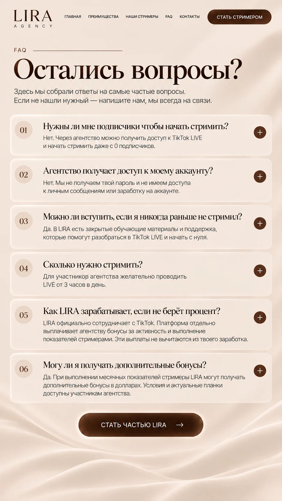 Ответы на частые вопросы о LIRA Agency